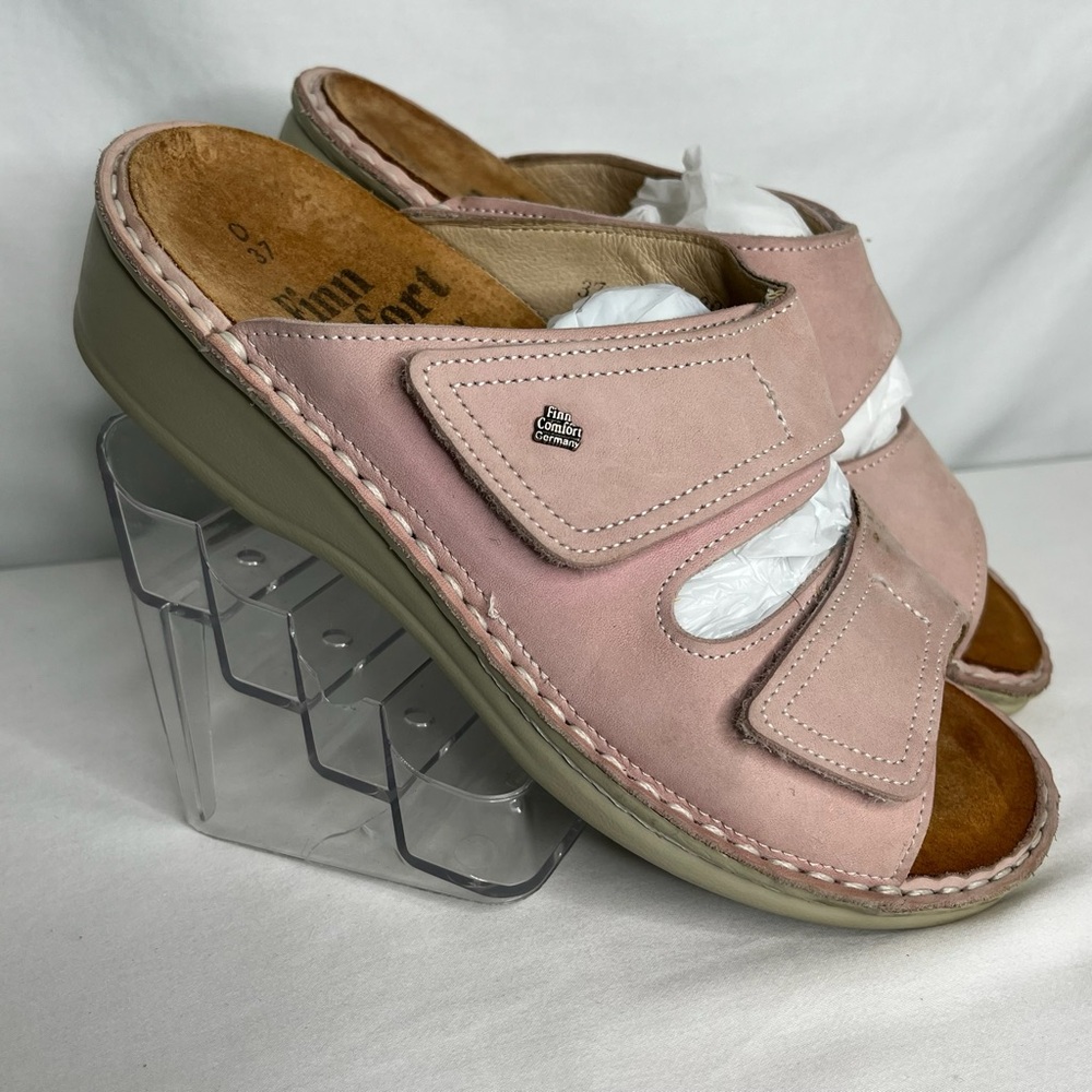 Finn Comfort Women's Jamaika Sandals Pink Leather Size EU 37 / US 6.5-7.0